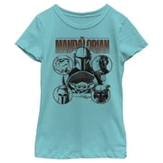 Girl's Star Wars: The Mandalorian Odds-on Favorite Graphic Tee Tahiti Blue Small