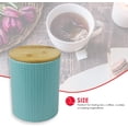 thumbnail image 5 of Home Basics Wave Medium Ceramic Canister, Turquoise, 5 of 7