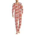 thumbnail image 3 of Renewold Family Matching Christmas Pajamas Set Holiday Vacation,HO-HO-HO Sleepwear PJs for Men Size M 2 Packs Soft Long-Sleeves Tops and Pants Comfy Sleepwear Lounge, 3 of 5