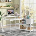 thumbnail image 3 of Tribesigns Bureau en L de 55 Pouces, avec Tiroir, Bureau d'Ordinateur d'Angle Moderne Blanc avec Étagères de Rangement et Support pour Moniteur pour Bureau à Domicile, 3 of 5