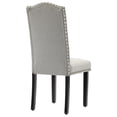 thumbnail image 5 of LSSBOUGHT Solid Wood Tufted Dining Chairs, Kitchen Dining Room Chairs with Bronze Nailhead Trim Set of 2 Grey-2-Piece, 5 of 5