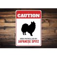 thumbnail image 1 of Japanese Spitz Dog Sign Caution Dog Sign Japanese Spitz Lover Dog Breed Signs Japanese Spitz Gift Gate Dog Sign Dog Metal Sign Size: 8 x 12 Inch, 1 of 4
