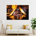 thumbnail image 4 of Ice Cubes Fire Flame Burn Hot Canvas Art Poster And Wall Art Picture Print Modern Family Bedroom Decor Posters,Unframe-style,20x30inch(50x75cm), 4 of 8