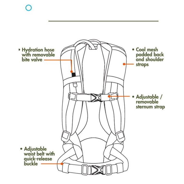 Ozark Trail 14 Ltr Larimore Hydration Pack, With 2Liter, 48 OFF