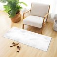 thumbnail image 6 of Haosy White Soft Brush Stroke Bathroom Rugs Non Slip Absorbent Soft Plush Quick Dry Bath Mat, 39"x20", 6 of 8