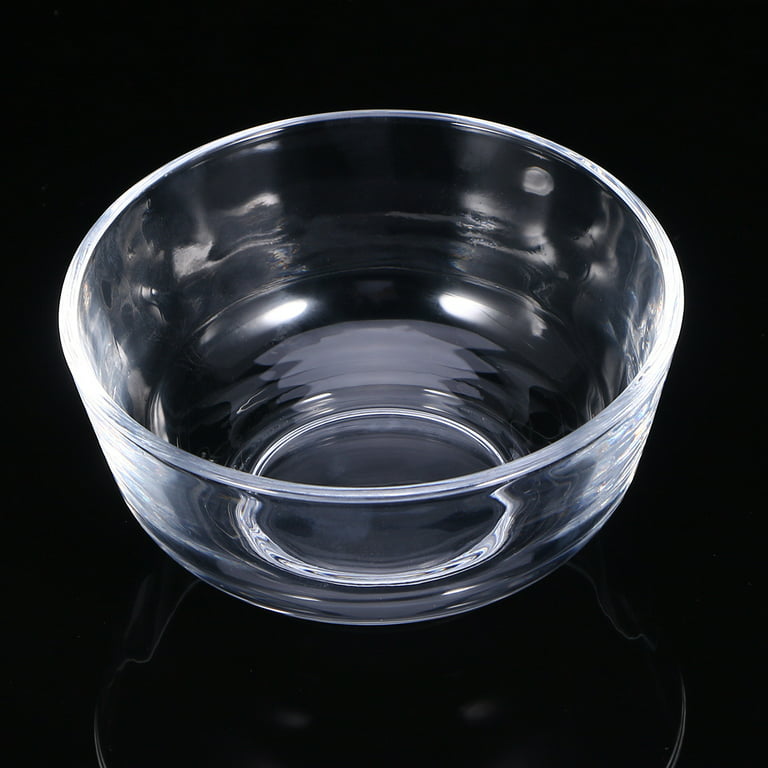 1Pc Household Glass Bowl with Lid Microwave Oven Bowl Heat-resistant Bowl  White 