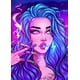 thumbnail image 3 of Cyberpunk Cool Electronic Anime Girl Posters Neon Canvas Painting and Prints Wall Art Cartoon Picture for Room Wall Home Decorat, 3 of 5