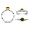thumbnail image 2 of 1/2 Carat (ctw) Lab-Created Emerald Ring in Sterling Silver, 2 of 4