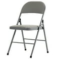 thumbnail image 4 of Ktaxon 10 Pack Folding Chairs, Wedding Party Chair Foldable Dining Chair with Metal Frame and Soft Cushion, Set of 10 Space-Saving Seating for Events, Dining Room, Gray, 4 of 7