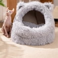 thumbnail image 2 of Plush Cat Bed Cat Bed Semi-Enclosed Dog Bed Removable L, 2 of 5