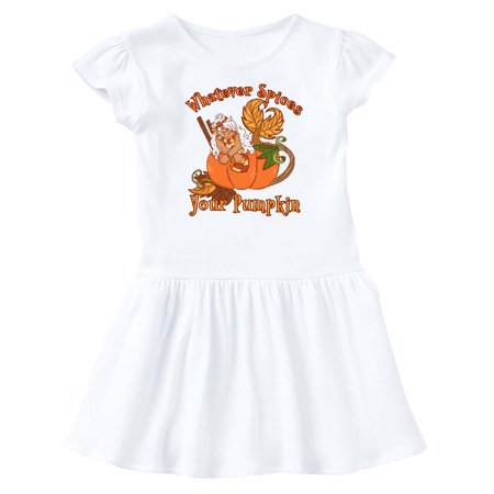 

Inktastic Whatever Spices Your Pumpkin Fall Mermaid Gift Baby Girl Dress