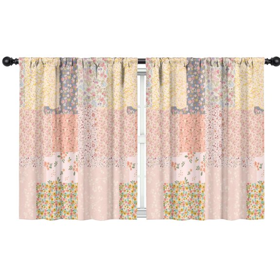Blackout Kids Curtains,Pioneer Flower Childrens Insulated Curtains Set Of 2,Bedroom Essentials,Toddler Room Decor 42x54in(106x137cm)