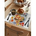 thumbnail image 4 of Placemat Gourmet Graffiti Pizza for Dining Table Tableware Mats 4/6pcs Kitchen Dish Mat Pad Counter Top Mat Home ration, 4 of 7