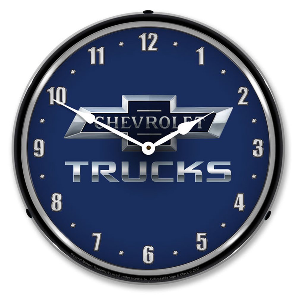 Chevrolet Trucks 100th Anniversary LED Wall Clock, Retro/Vintage