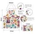 thumbnail image 7 of Colorful Mexican Elements Apron-Garden Aprons for Women with Pockets-Cotton Linen Waterproof Kitchen Cooking Gardening Aprons Adjustable for Kitchen,Cooking,BBQ and Salon 32"x27", 7 of 7