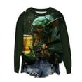 thumbnail image 5 of Unisex St. Patrick's Day Elderly Print Casual Long Sleeve T-Shirt, 5 of 5