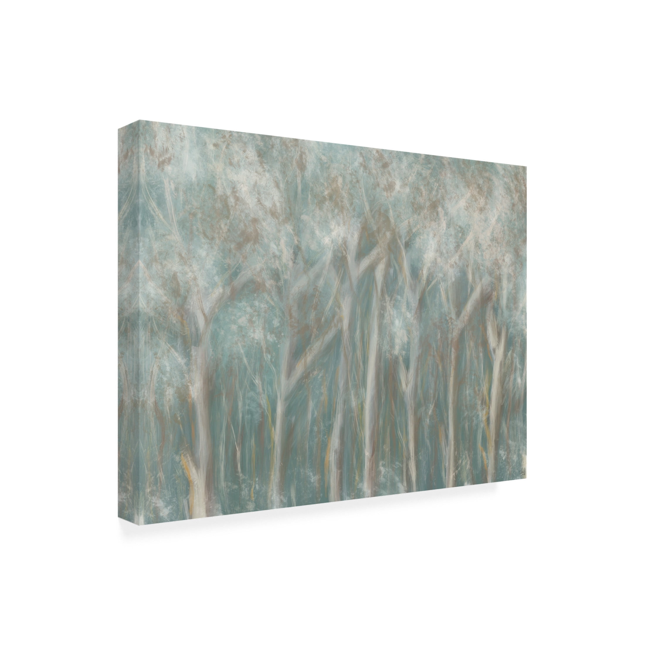Canvas Wall Art - Line and Brush 'Abstract Treescape View' Wall Art for Living Room, Bedroom, or Office Décor by Trademark Fine Art - 24 x 18 Inches