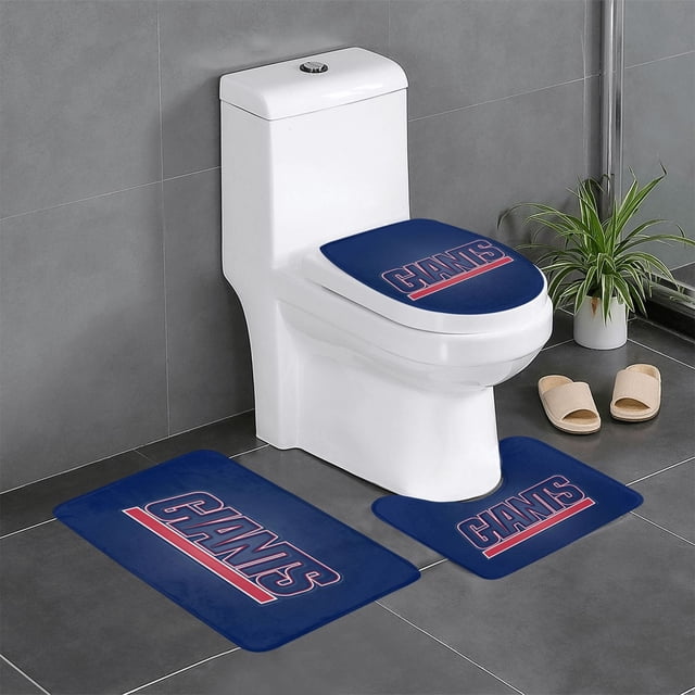 Juego de 3 alfombras de baño del equipo NY_Giants, alfombra antideslizante para baño, 24 x 16 pulgadas