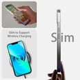 thumbnail image 5 of Compatiable with iPhone 13 Case Clear, Transparent Shockproof Phone Case, Slim Anti-Scratch Hard PC Back Protective Cover Bumper, Gradient Black, 5 of 13