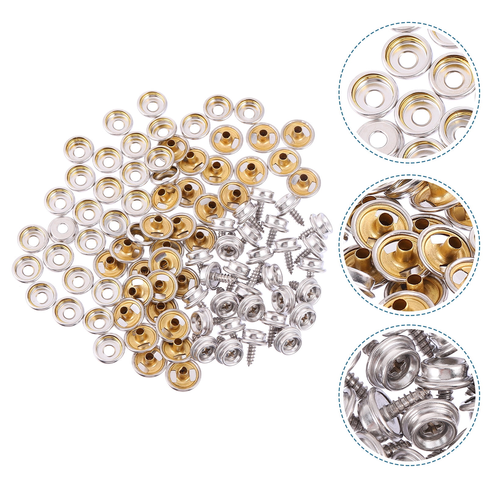 QUMONIN Stainless Steel Snap Button Kit for Canvas Tarp