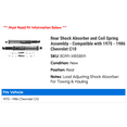 thumbnail image 2 of Rear Shock Absorber and Coil Spring Assembly - Compatible with 1975 - 1986 Chevy C10 1976 1977 1978 1979 1980 1981 1982 1983 1984 1985, 2 of 2