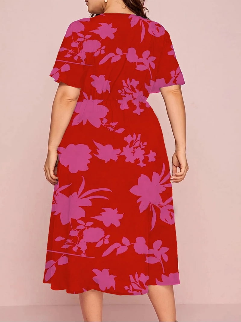 bohemian wrap dress plus size Plus Size Paradise Escape Wrap Dress