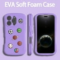 thumbnail image 5 of Case Designed for iPhone 16 Pro Max, Soft Flexible EVA Foam Material, Cute Pattern for Girls Boys Kids Drop Protective Lightweight Slim Shockproof Phone Cover for iPhone 16 Pro Max, Purple, 5 of 7