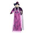 thumbnail image 2 of Life Size Hanging Talking Witch, Halloween Decorations Outdoor, Halloween Animatronics Witch with Sound Activation and Red Eyes, Flying Halloween Witch Decor Outdoor Indoor -Moveable Mouth, 2 of 9