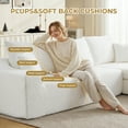 thumbnail image 5 of Ebello 108" L-Shaped Sectional Sofa, 3-Seat Modular Couch with Memory Foam, Removable Cushions and Throw Pillows for Living Room, Beige, 5 of 10