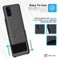 thumbnail image 5 of Rome Tech Holster for Samsung Galaxy A51 5G UW Case with Belt Clip [NOT for A51] Slim Heavy Duty Rugged Phone Cover with Kickstand for Galaxy A51 5G UW Verizon - Black, 5 of 6