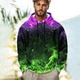 thumbnail image 2 of Women's Graphic Hoodies Trendy 3D Printed Drawstring Hooded Sweatshirt Pullover Long Sleeve Tops for Women and Men (XL, Green), 2 of 8
