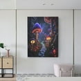 thumbnail image 6 of Kdxio Jungle Path Glowing Mushrooms Pattern Canvas Wall Art 12x16 Inches - Waterproof HD Print Solid Wood Frame for Living Room & Bathroom,Vertical, 6 of 8
