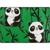 GZHJMY Lightweight Carpet Mats, 5'3" x 4' Area Soft Rugs, Floor Mat Rug Home Decoration for Kids Room Living Room, 63"x 48" Pandas with Bamboo