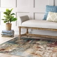 Abstract Area Rug Red/Multi 3' x 5' For Living Room Bedroom Entryway ...