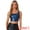 Dark Blue, variant on DARING DIVA Women's U Neck Sleeveless Clubwear Metallic Crop Top XS Dark Purple