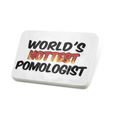 Porcelein Pin Worlds hottest Pomologist Lapel Badge – NEONBLOND