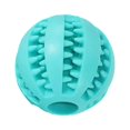thumbnail image 3 of Pelota de juguete para perros con golosinas, dispensadora de comida y limpieza de dientes, de silicona, interactiva, para masticar, color azul claro, 3 of 12