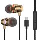 thumbnail image 4 of Auriculares con cable y subwoofer metálicos tipo C, auriculares intrauditivos multifuncionales y ajustables, 4 of 4