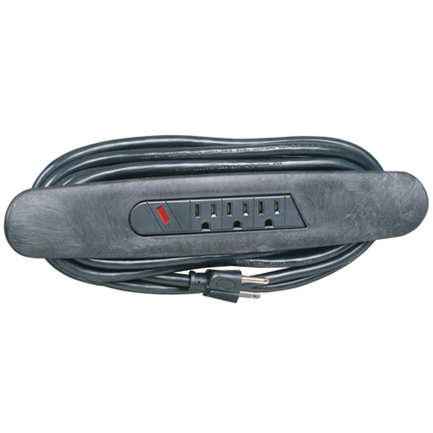 Plastic Cart Three Outlet Power Strip with 10' Cord