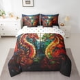 thumbnail image 2 of Erosebridal Parure de Lit Animal Dragon Magique Taille Très Grand, Ensemble de Couette Faune Rétro, Réversible 7 Pcs, 2 of 5