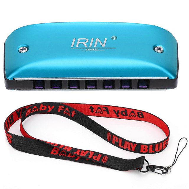 Harmonica 7-Hole Mini Blues Student Adult Beginner Playing Color Mouth Organ Wind InstrumentD Key Blue