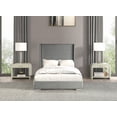 thumbnail image 6 of Restonic Gray Color 1pc Queen Size Bed with Fur Chenille Fabric & Mattress Ready, 6 of 7