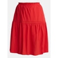 thumbnail image 5 of Terra & Sky Women’s Plus Cotton Geo Eyelet Midi Skirt, Sizes 0X-5X, 5 of 5