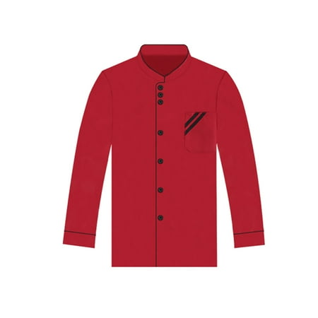 

Meizhencang 1Pc Unisex Single Breasted Long Sleeve Chef Coat Working Uniform Cook Clothes