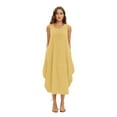 thumbnail image 2 of Baywell Women's Basic Tank Top Maxi Long Dress Casual Sleeveless Summer Beach Dress Yellow S-2XL, 2 of 7