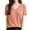Sweater 489# Pink, variant on oqasdz Women Sweaters Short Sleeve Crew Neck Summer Fall Lightweight Sweaters Tunic Tops Business Blouses Fashion Casual Cozy Soft