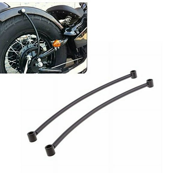 Pair Rear Rail Support Bracket Mount Holder for Cruiser Cafe - Black