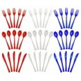 thumbnail image 3 of Hanna K. Signature Stars 'N Stripes Combo Heavyweight Blue, White & Red 2880 pieces Plastic Cutlery, Celebrate July 4th or Birthday Party: 12 Packs, 3 of 6