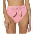thumbnail image 1 of Jessica Simpson Bas de Bikini Taille Haute Smocké à Nouer devant Rose ( S ), 1 of 1
