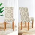 thumbnail image 3 of Yayeee 2 Pack Dining Chair Covers Stretch Parson Chairs Slipcovers Seat Protector, Light Brown Pattern, 3 of 6